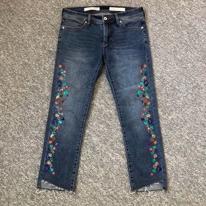 Anthropologie embellished jeans 27 Petite